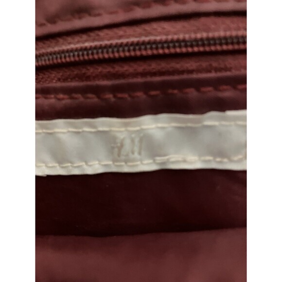 H&M Burgundy Fringe Faux Leather Purse Gold Chain Strap Crossbody - Picture 5 of 6
